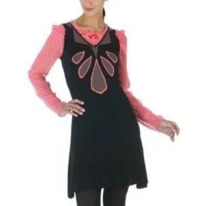 Alice Temperley For Target Petal Intarsia Romantic Whimsigoth Knit Dress Size XL